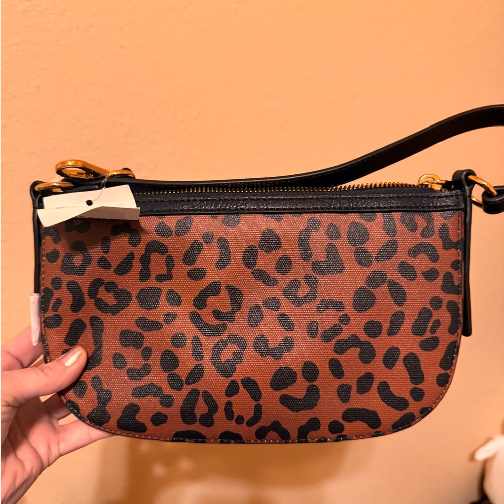 Fossil Brown Leopard Print Wristlet